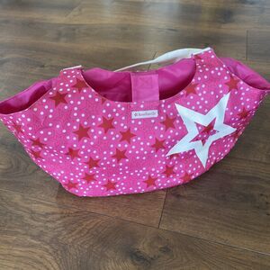 American Girl Pink Star Polka Dot Tote Carrier Bag - Carries Two Dolls